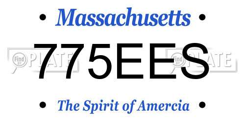 775EES Massachusetts License Plate