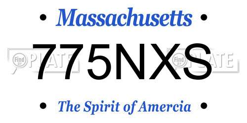 775NXS Massachusetts License Plate
