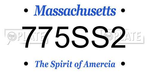 775SS2 Massachusetts License Plate
