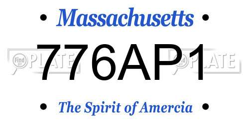 776AP1 Massachusetts License Plate