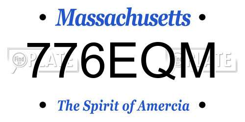 776EQM Massachusetts License Plate