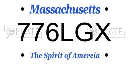 776LGX Massachusetts License Plate