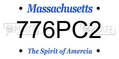 776PC2 Massachusetts License Plate