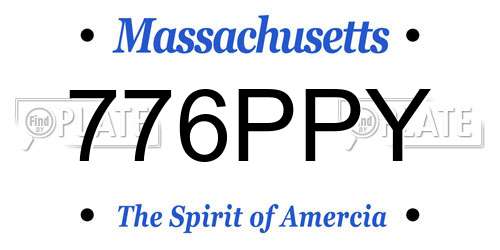 776PPY Massachusetts License Plate