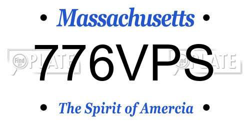 776VPS Massachusetts License Plate