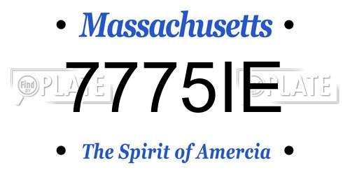 7775IE Massachusetts License Plate
