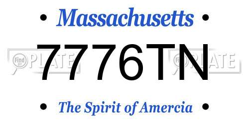 7776TN Massachusetts License Plate