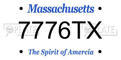 7776TX Massachusetts License Plate