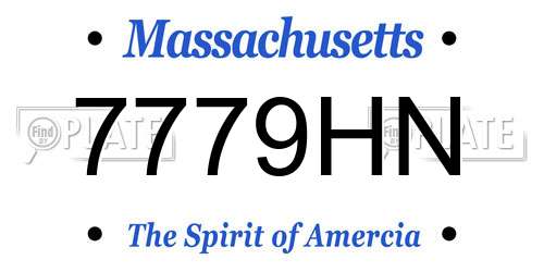 7779HN Massachusetts License Plate