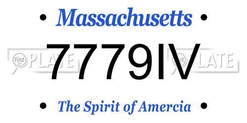 7779IV Massachusetts License Plate