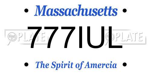 777IUL Massachusetts License Plate
