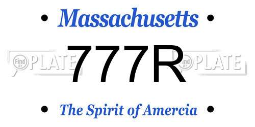 777R Massachusetts License Plate