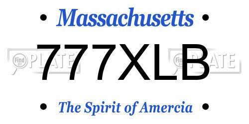 777XLB Massachusetts License Plate