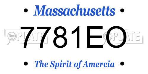 7781EO Massachusetts License Plate