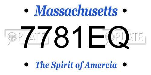 7781EQ Massachusetts License Plate