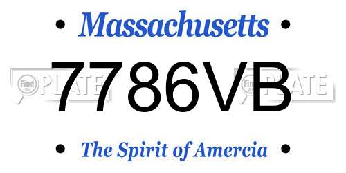 7786VB Massachusetts License Plate