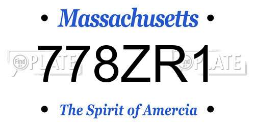 778ZR1 Massachusetts License Plate