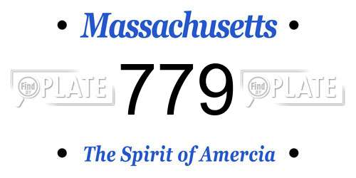 779 Massachusetts License Plate