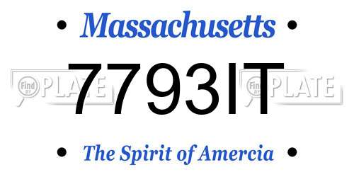 7793IT Massachusetts License Plate