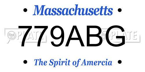 779ABG Massachusetts License Plate