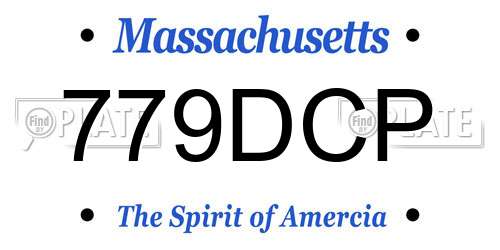 779DCP Massachusetts License Plate