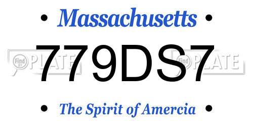 779DS7 Massachusetts License Plate