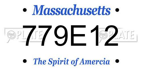 779E12 Massachusetts License Plate