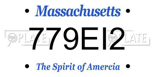 779EI2 Massachusetts License Plate