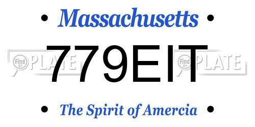 779EIT Massachusetts License Plate