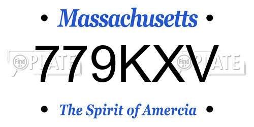 779KXV Massachusetts License Plate