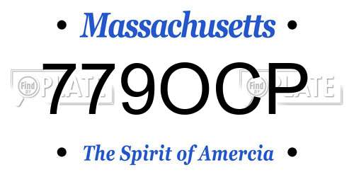 779OCP Massachusetts License Plate
