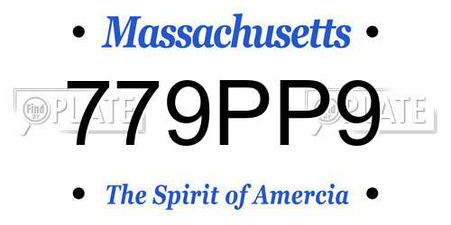 779PP9 Massachusetts License Plate