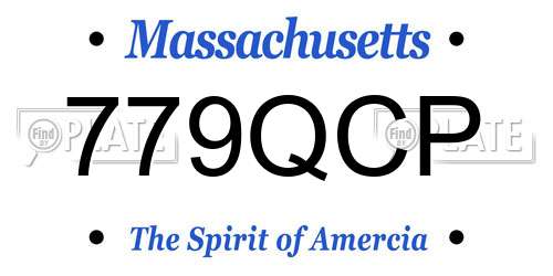 779QCP Massachusetts License Plate
