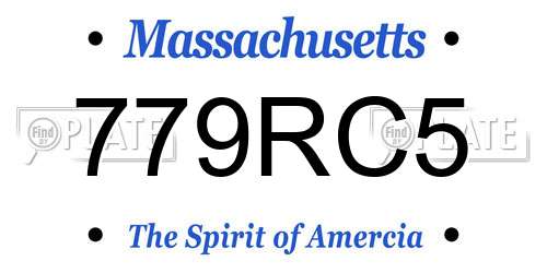 779RC5 Massachusetts License Plate