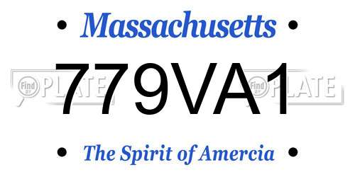 779VA1 Massachusetts License Plate