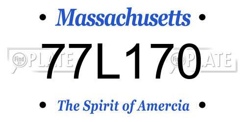 77L170 Massachusetts License Plate