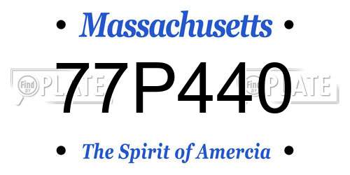 77P440 Massachusetts License Plate