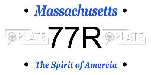 77R Massachusetts License Plate