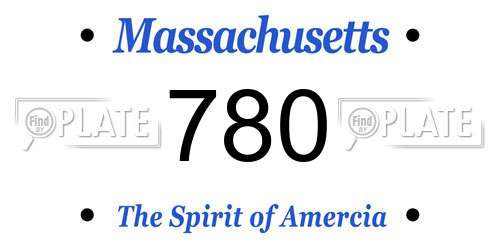 780 Massachusetts License Plate