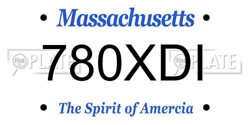 780XDI Massachusetts License Plate