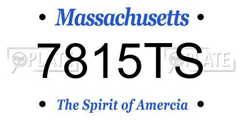 7815TS Massachusetts License Plate
