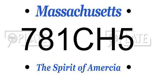 781CH5 Massachusetts License Plate