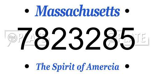 7823285 Massachusetts License Plate