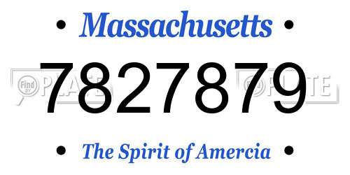 7827879 Massachusetts License Plate