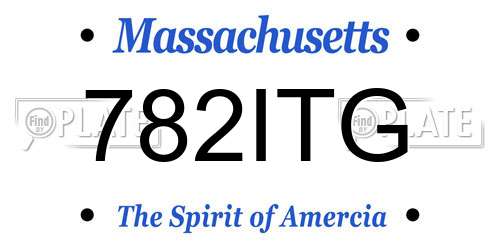 782ITG Massachusetts License Plate