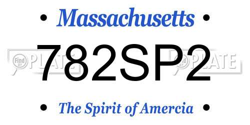 782SP2 Massachusetts License Plate
