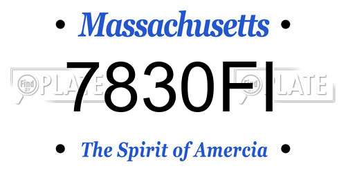 7830FI Massachusetts License Plate