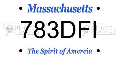 783DFI Massachusetts License Plate