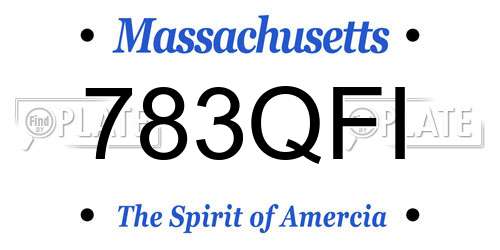 783QFI Massachusetts License Plate