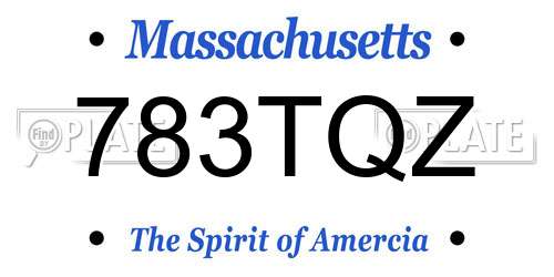 783TQZ Massachusetts License Plate